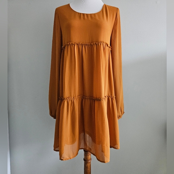 Mustard color dress - Picture 1 of 4